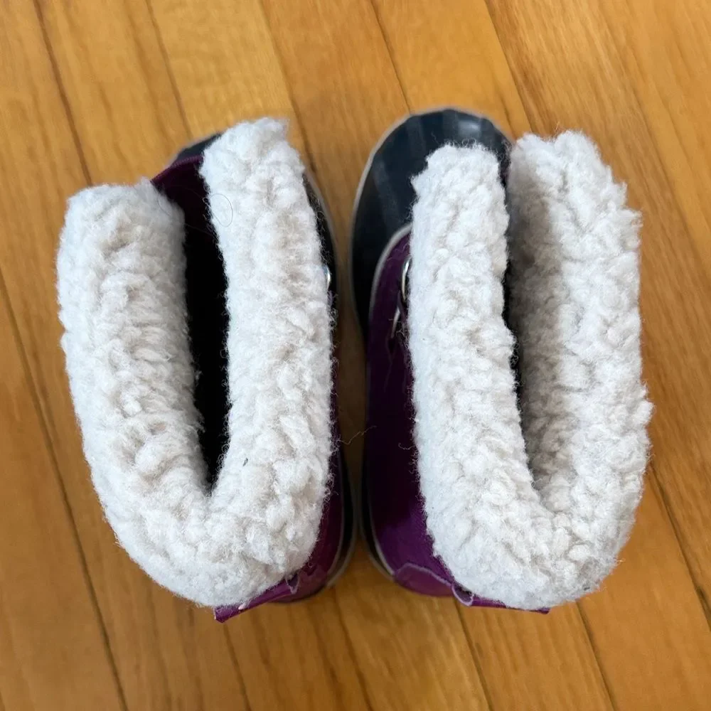 Girls Sorel Yoot Pac Duck Snow Waterproof Rubber Winter Boots Purple Warm-Size1